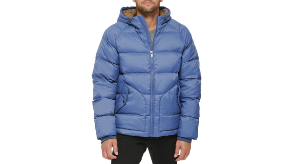 dockers Recycled Nylon Puffer Parka Ocean Blue