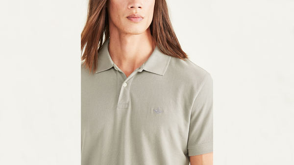 Dockers Rib Collar Polo Slim Fit Green