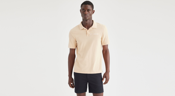 dockers Rib Collar Polo Slim Fit Orange