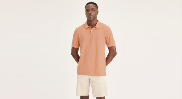 dockers Rib Collar Polo Slim Fit Orange