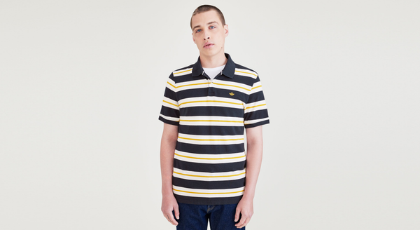 dockers Rib Collar Polo Slim Fit Yellow