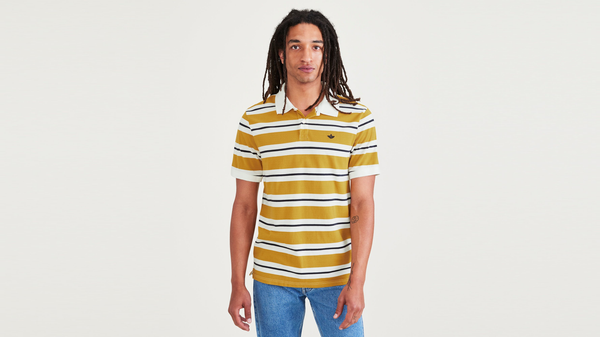 dockers Rib Collar Polo Slim Fit Yellow