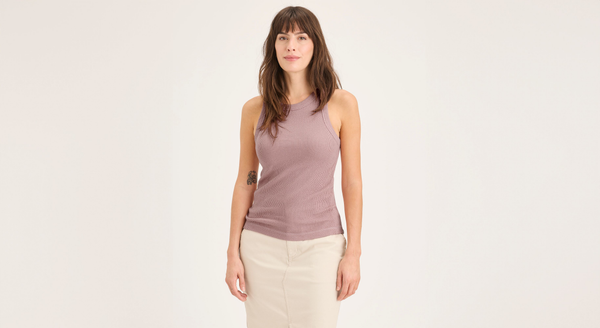 dockers Rib Tank with Lofi Knit Slim Fit Pink