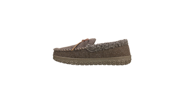 Dockers Rolled Collar Wool Moccasin Slippers Brown