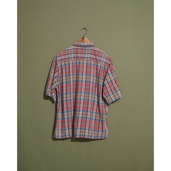 Dockers Rose & Blue Madras Shirt - M Rose