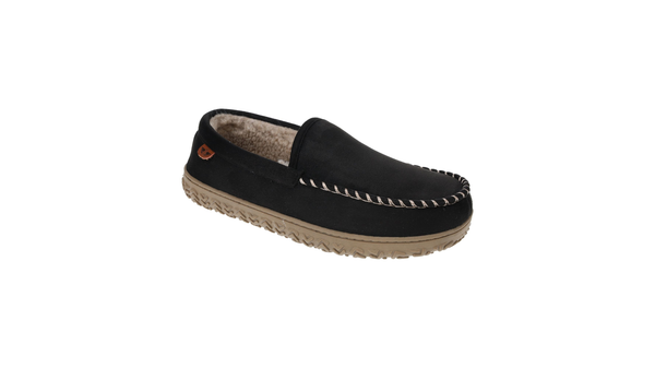 dockers Rugged Microsuede Moccasin Slippers Black