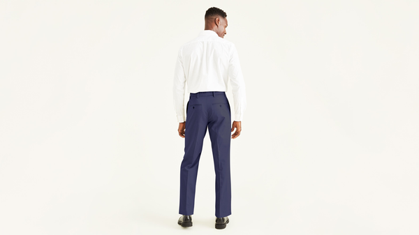 Dockers Signature Khakis Pleated Classic Fit Blue