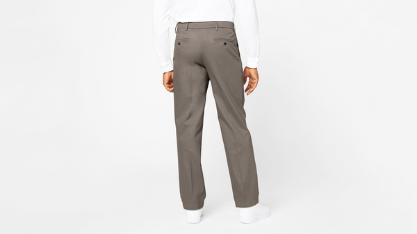 Dockers Signature Khakis Pleated Classic Fit Brown