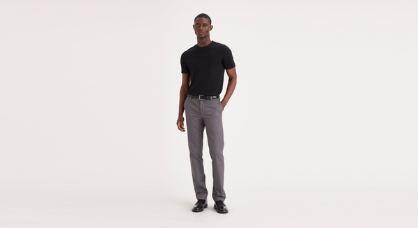 dockers Signature Khakis Slim Fit Grey