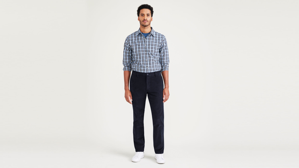 dockers Signature Khakis Straight Fit Blue