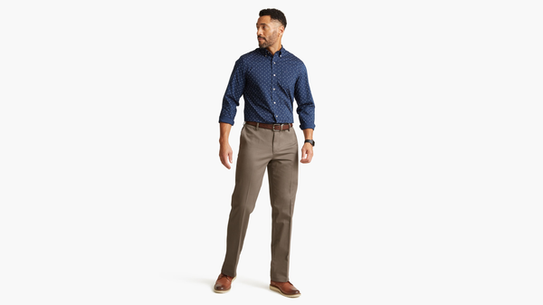 dockers Signature Khakis Straight Fit Brown