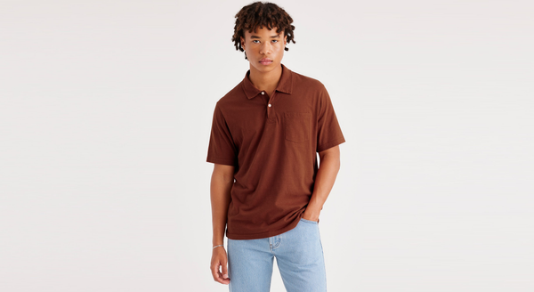 dockers Slub Pocket Polo Regular Fit Red