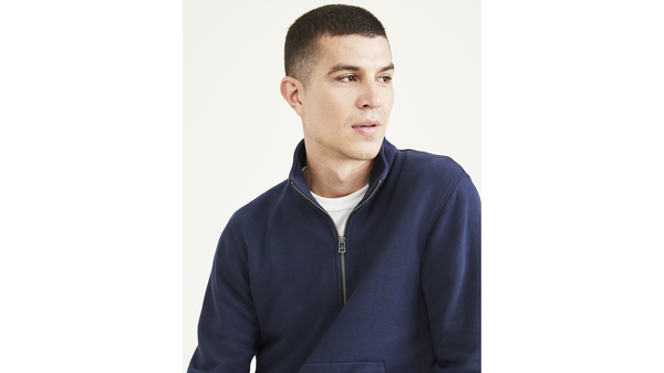 Dockers Sport Half Zip Sweatshirt Regular Fit Blue