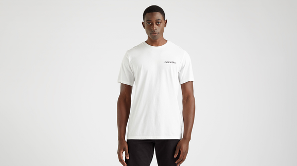 dockers Stencil Graphic Tee Slim Fit Paper White