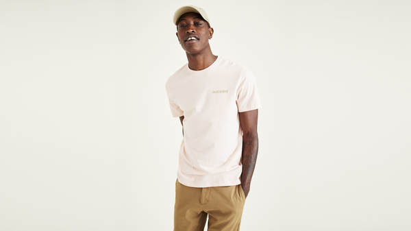 dockers Stencil Graphic Tee Slim Fit Tan