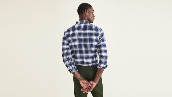 Dockers Stretch Oxford Shirt Slim Fit Blue