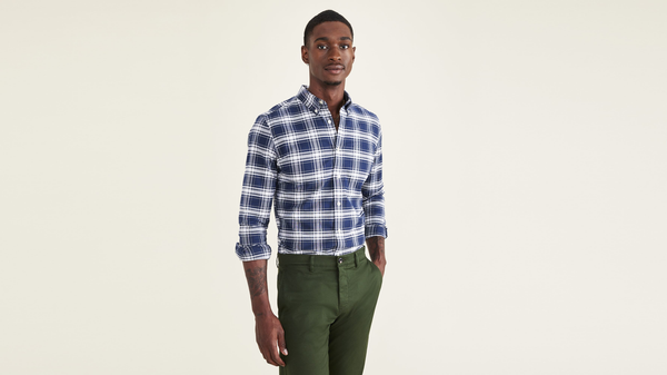 Dockers Stretch Oxford Shirt Slim Fit Blue