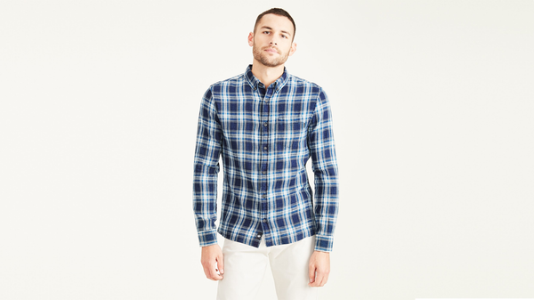 dockers Stretch Oxford Shirt Slim Fit Blue