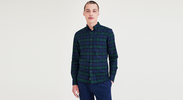 dockers Stretch Oxford Shirt Slim Fit Blue