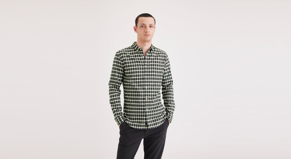 dockers Stretch Oxford Shirt Slim Fit Green