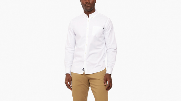 dockers Stretch Oxford Shirt Slim Fit Paper White