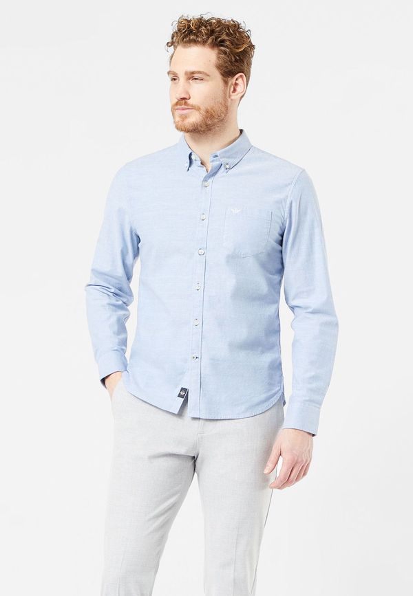 dockers Stretch Oxford Slim Fit (Big and Tall) Blue