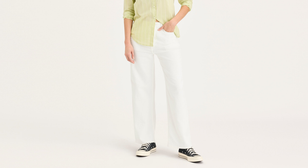 dockers Sutter 5-Pocket High Straight Fit White