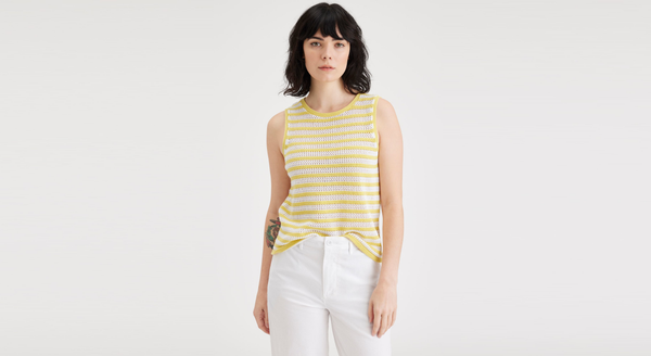 dockers Sweater Tank Regular Fit Yellow