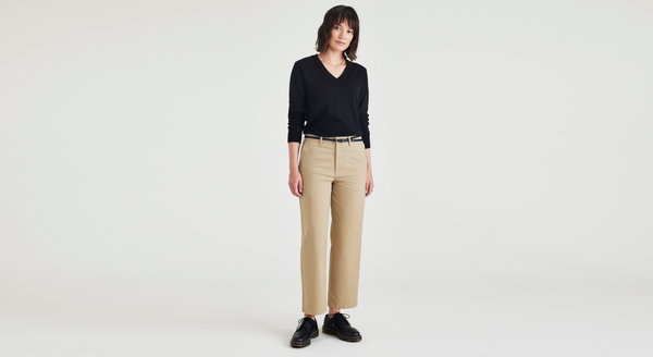 dockers Weekend Chinos High Straight Fit Khaki