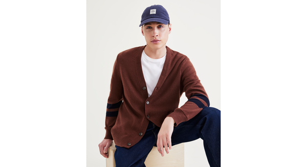 Dockers Wool Blend Cardigan: Premium Edition Brown