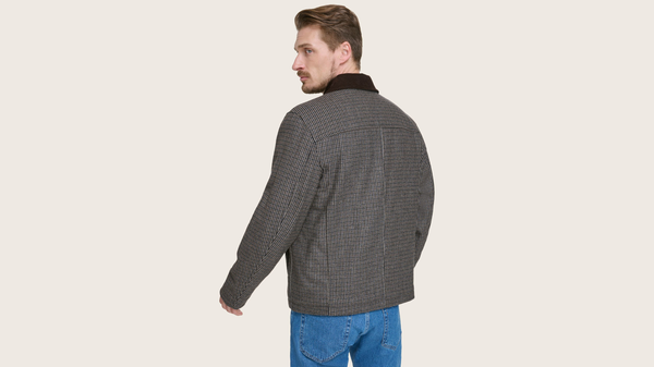 Dockers Wool Blend Shortie W/ Cord Collar Grey