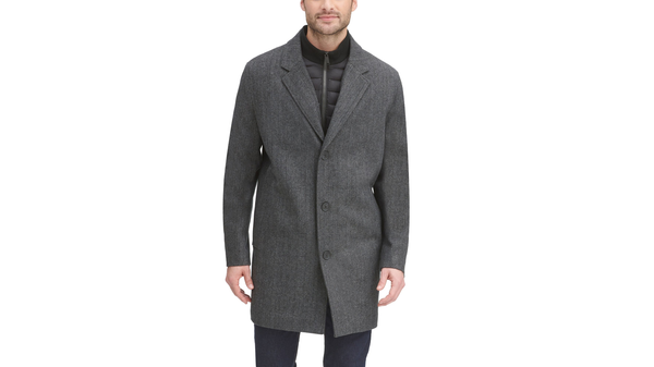 dockers Wool Blend Top Coat Regular Fit Grey