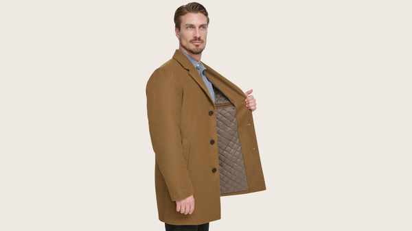 Dockers Wool Blend Top Coat Tan