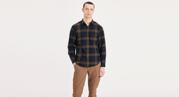 dockers Work Shirt Regular Fit Blue