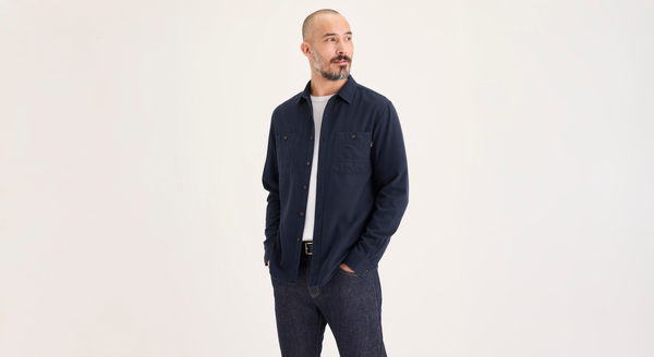 dockers Work Shirt Regular Fit Blue