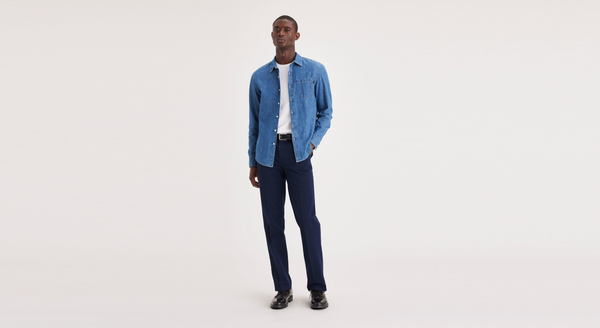 dockers Workday Khakis Straight Fit Blue