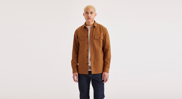 dockers Workwear Shirt Regular Fit Brown