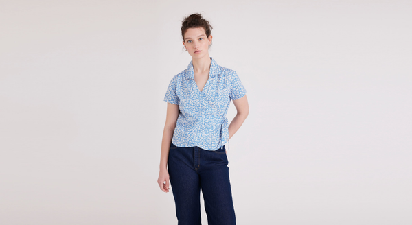 dockers Wrap Blouse Regular Fit Ceramic Blue