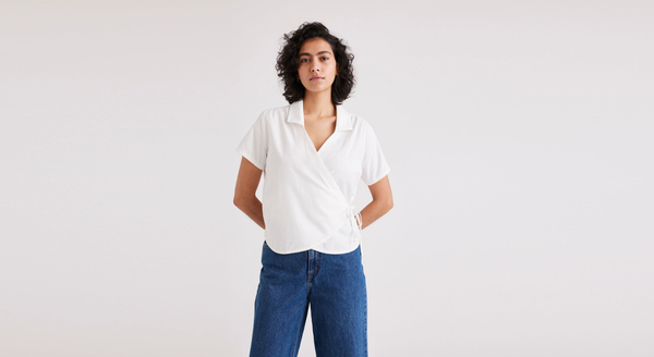 dockers Wrap Blouse Regular Fit Lucent White