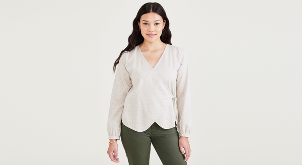 dockers Wrap Blouse Regular Fit Sahara Khaki