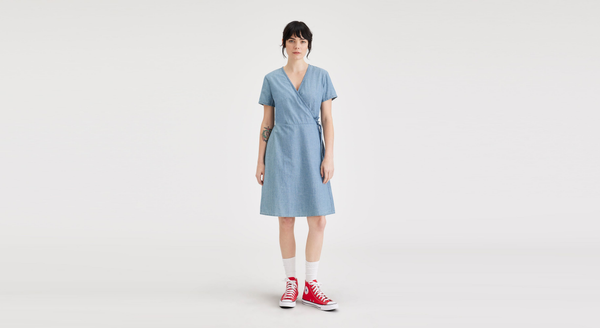 dockers Wrap Dress Blue