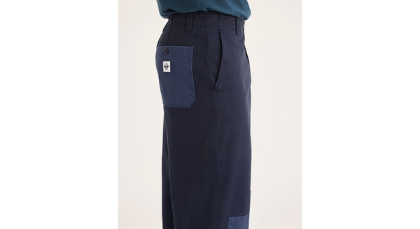 Dockers Eighty-Six Alpha Chino Patch Pants Loose Fit Blue