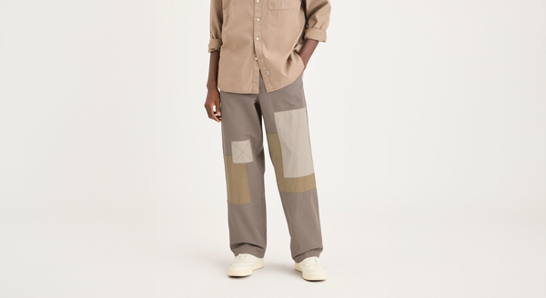Dockers Eighty-Six Alpha Chino Patch Pants Loose Fit Tan