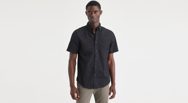 dockers Essential Button-Up Shirt Classic Fit Beautiful Black
