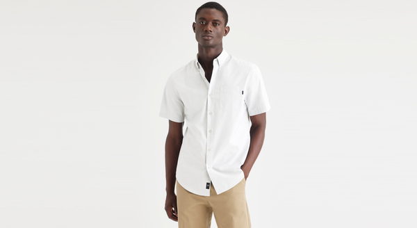 dockers Essential Button-Up Shirt Classic Fit Lucent White