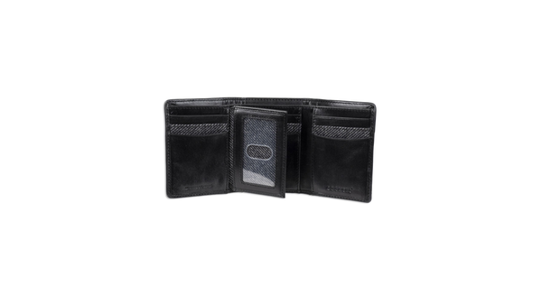 Dockers Extra Capacity Trifold Herringbone Wallet Black