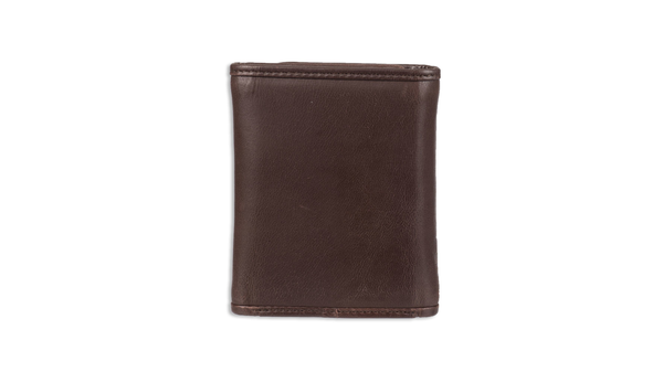 Dockers Extra Capacity Trifold Herringbone Wallet Brown