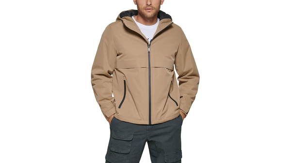 dockers Flex Tech Welded Flange Hoodie Sahara Khaki