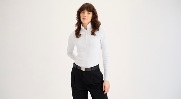 Dockers Go Quarter-Zip Pullover Slim Fit Lucent White
