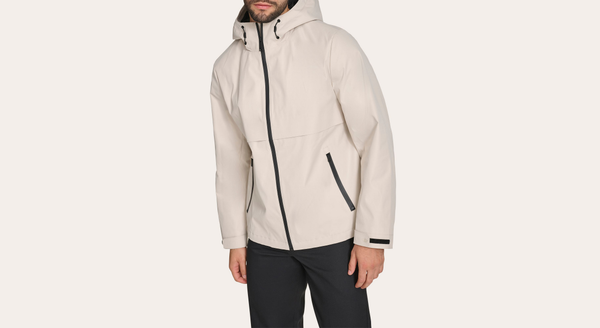 Dockers Hooded Rain Jacket Regular Fit Sahara Khaki